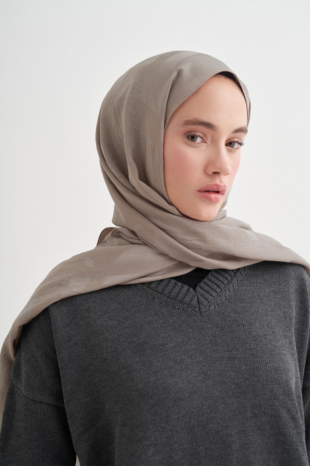 Geometrik Desen Liora Pamuk Scarf