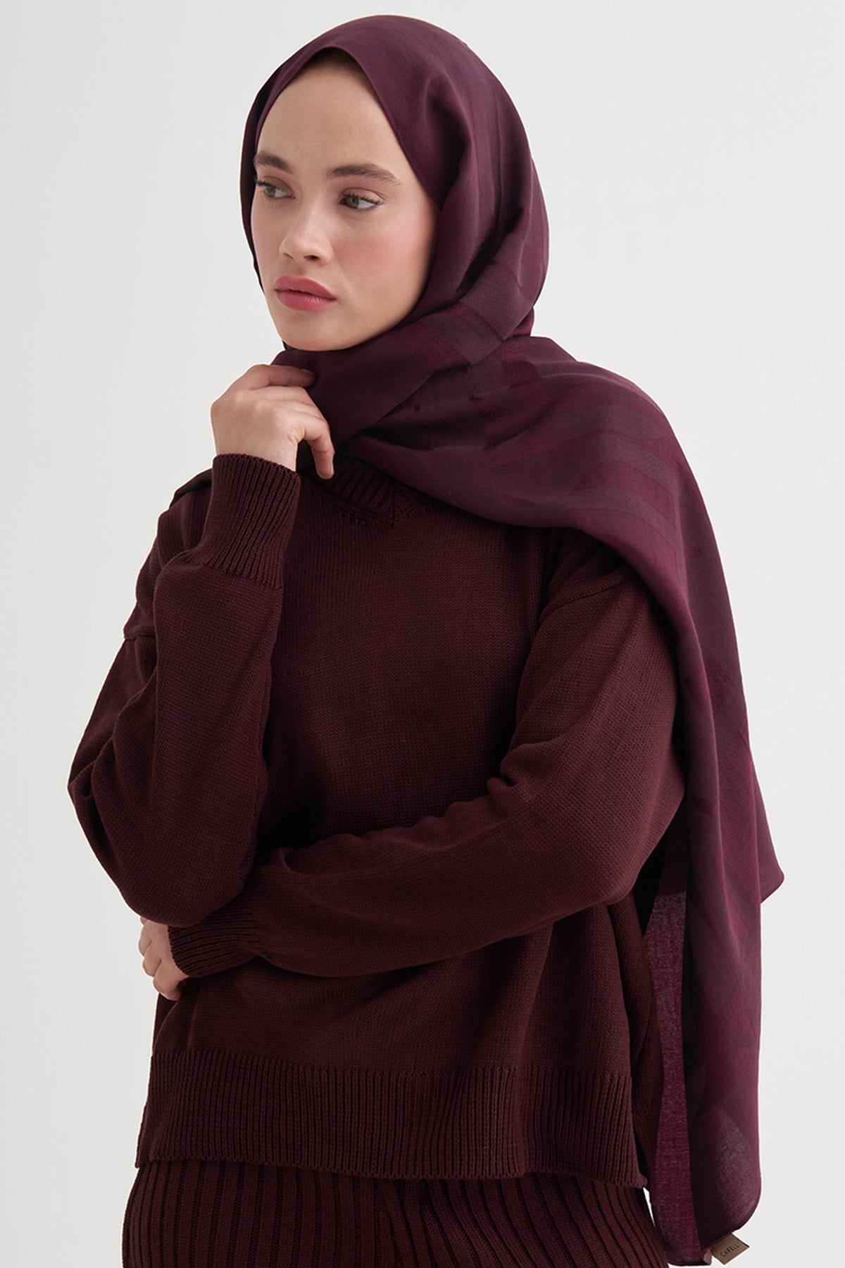 Geometrik Desen Liora Pamuk Scarf