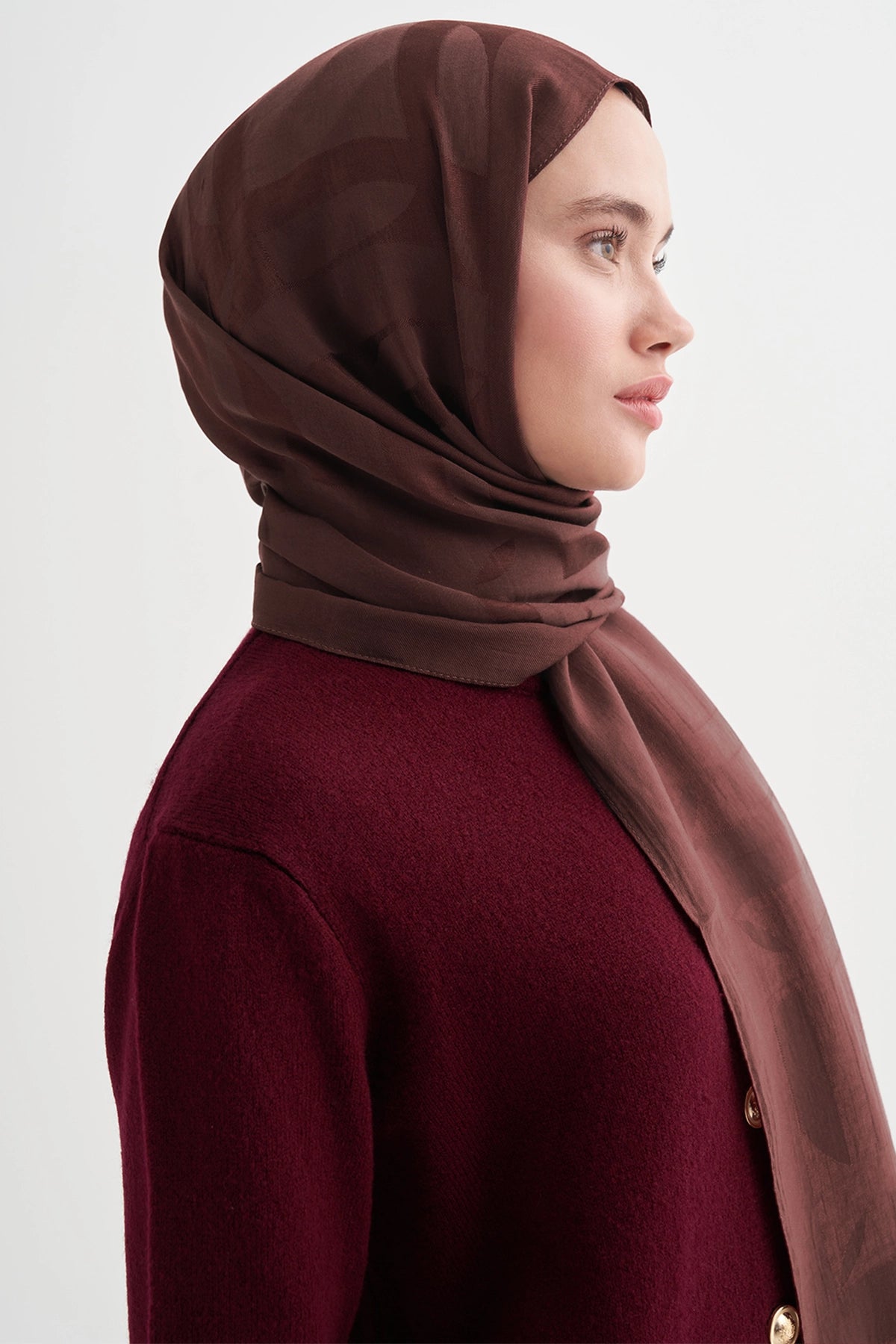 Geometrik Desen Liora Pamuk Scarf