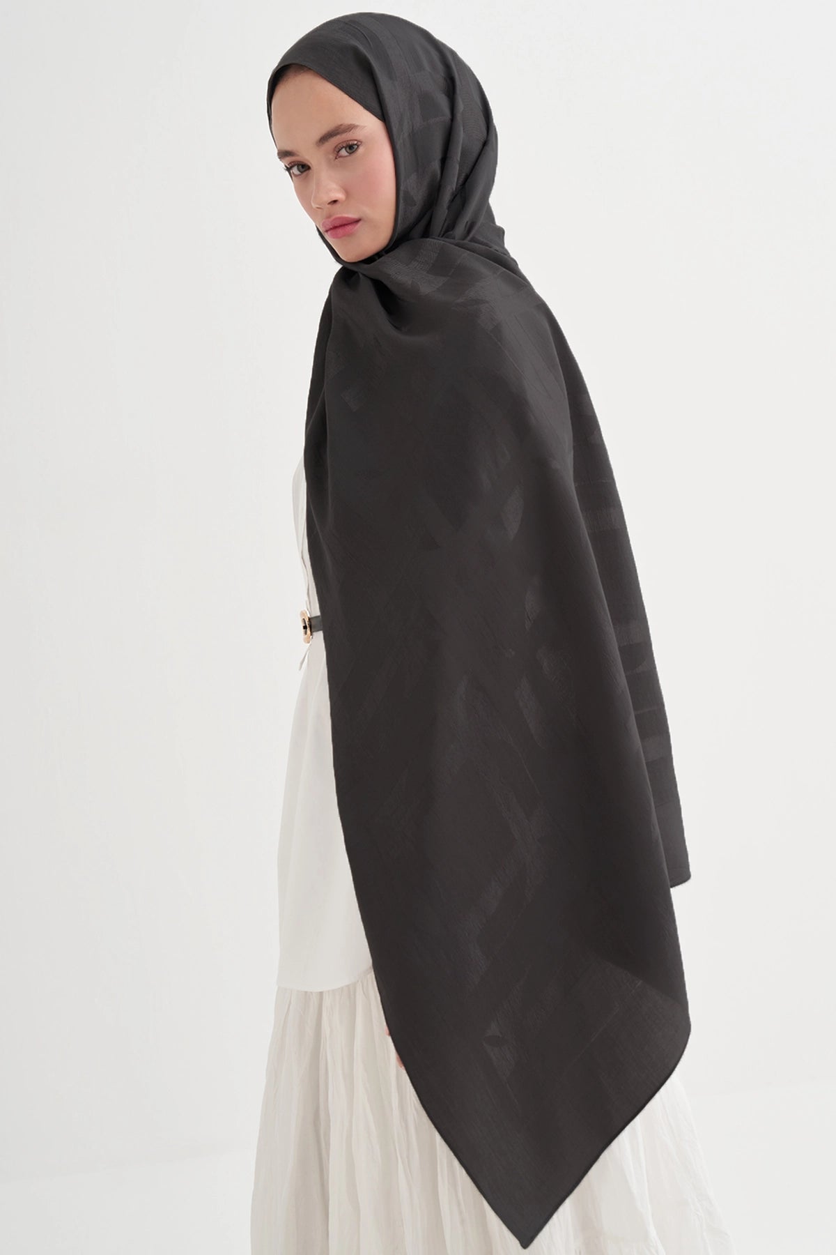 Geometrik Desen Liora Pamuk Scarf