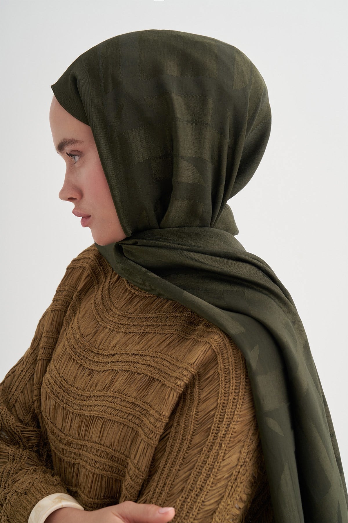 Geometrik Desen Liora Pamuk Scarf