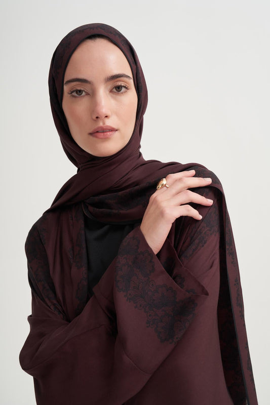 Viora İncira Viskon Scarf Mürdüm