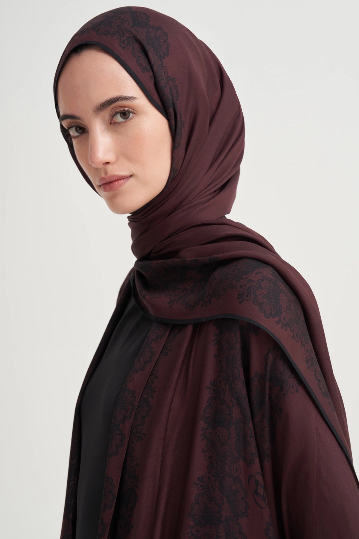 Viora İncira Viskon Scarf Mürdüm