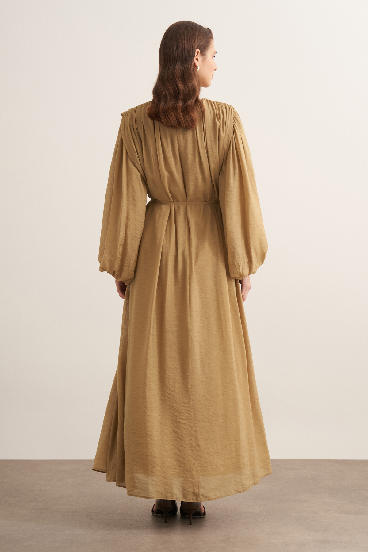 Cleo Gathered Detail Long Dress