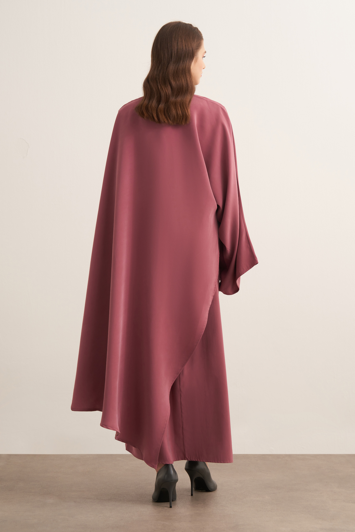 Dhiba Cupra Two-Piece Dress Set with Cape
