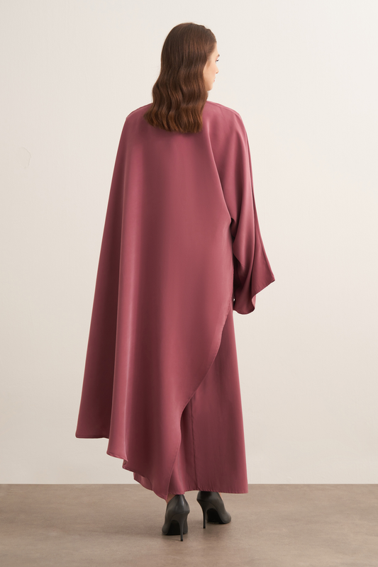 Dhiba Cupra Two-Piece Dress Set with Cape