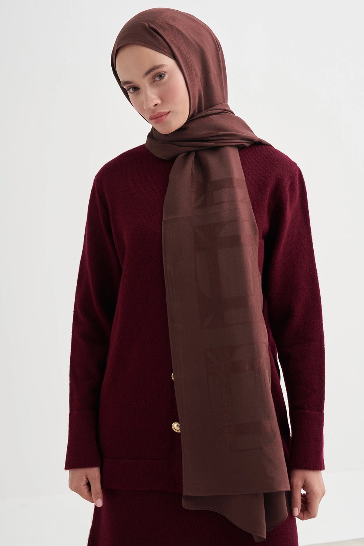 Geometrik Desen Liora Pamuk Scarf