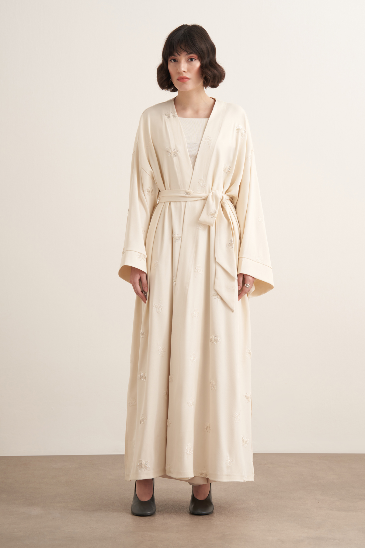 Farasha Beaded Long Kimono