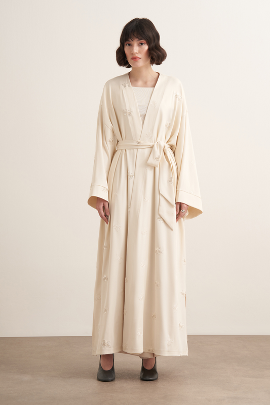 Farasha Beaded Long Kimono