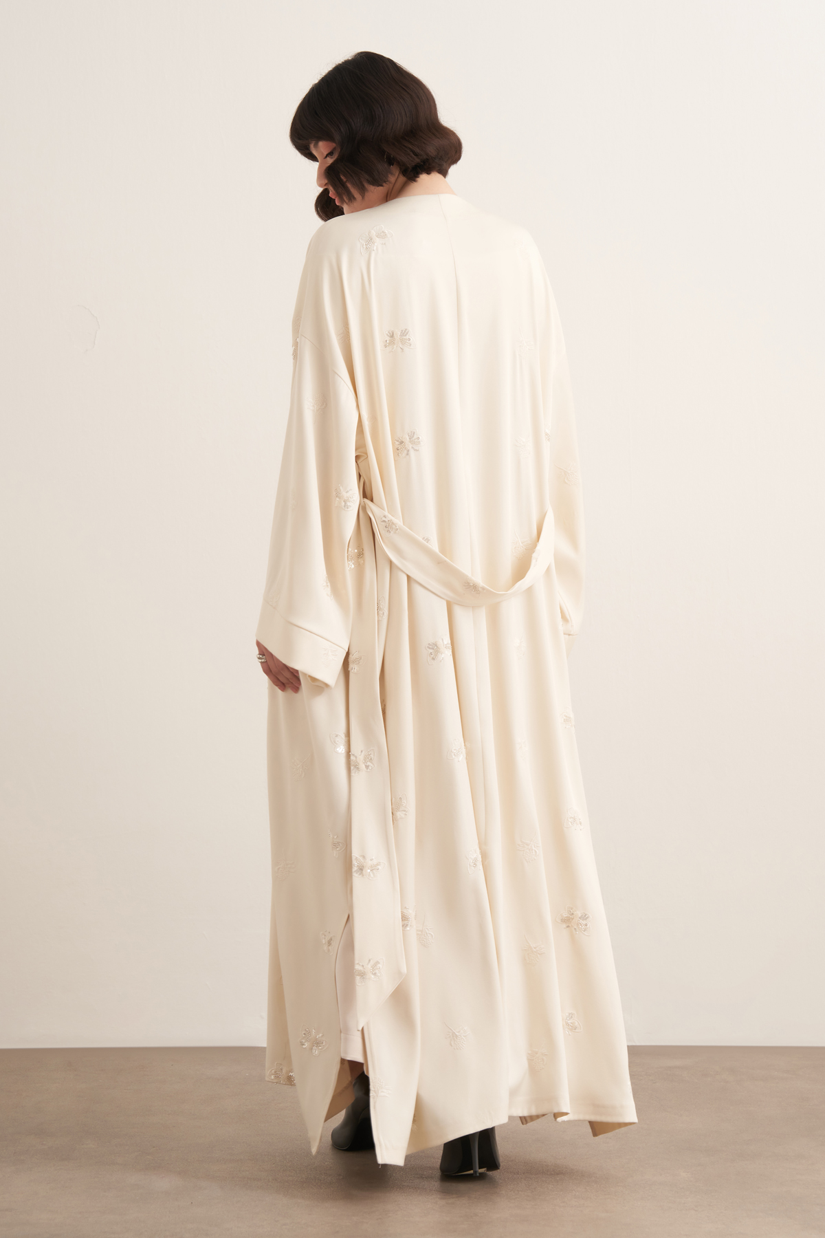 Farasha Beaded Long Kimono