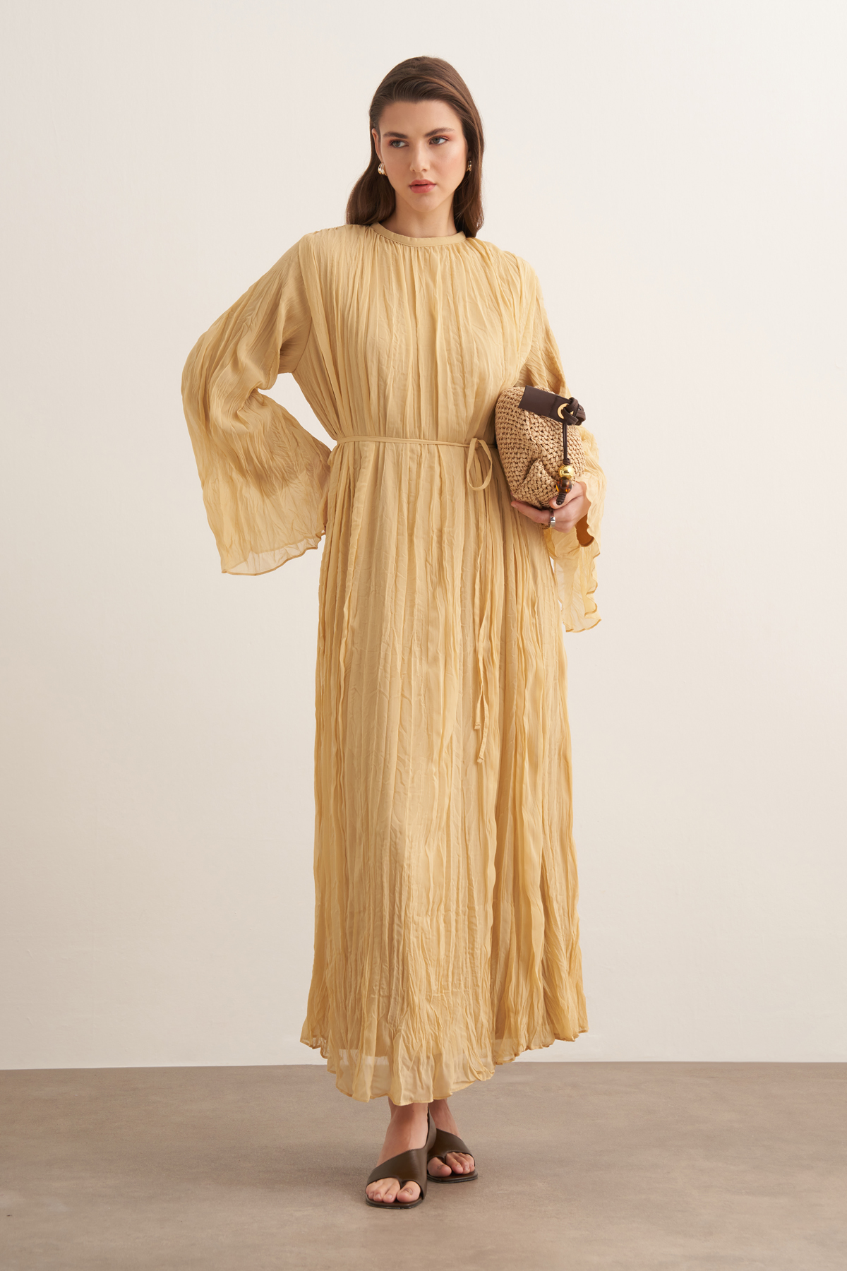Fouzia Crush Chiffon Dress