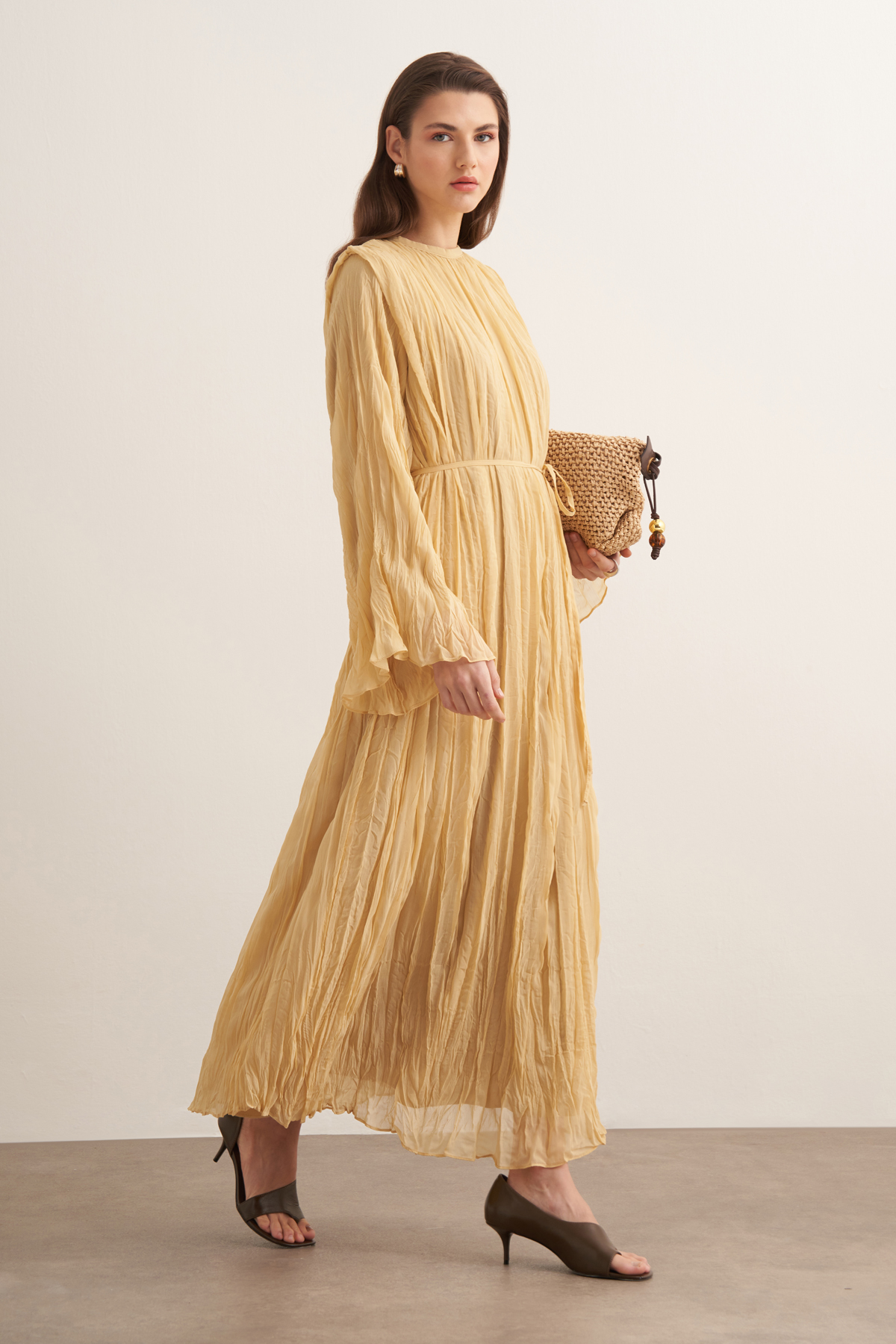 Fouzia Crush Chiffon Dress