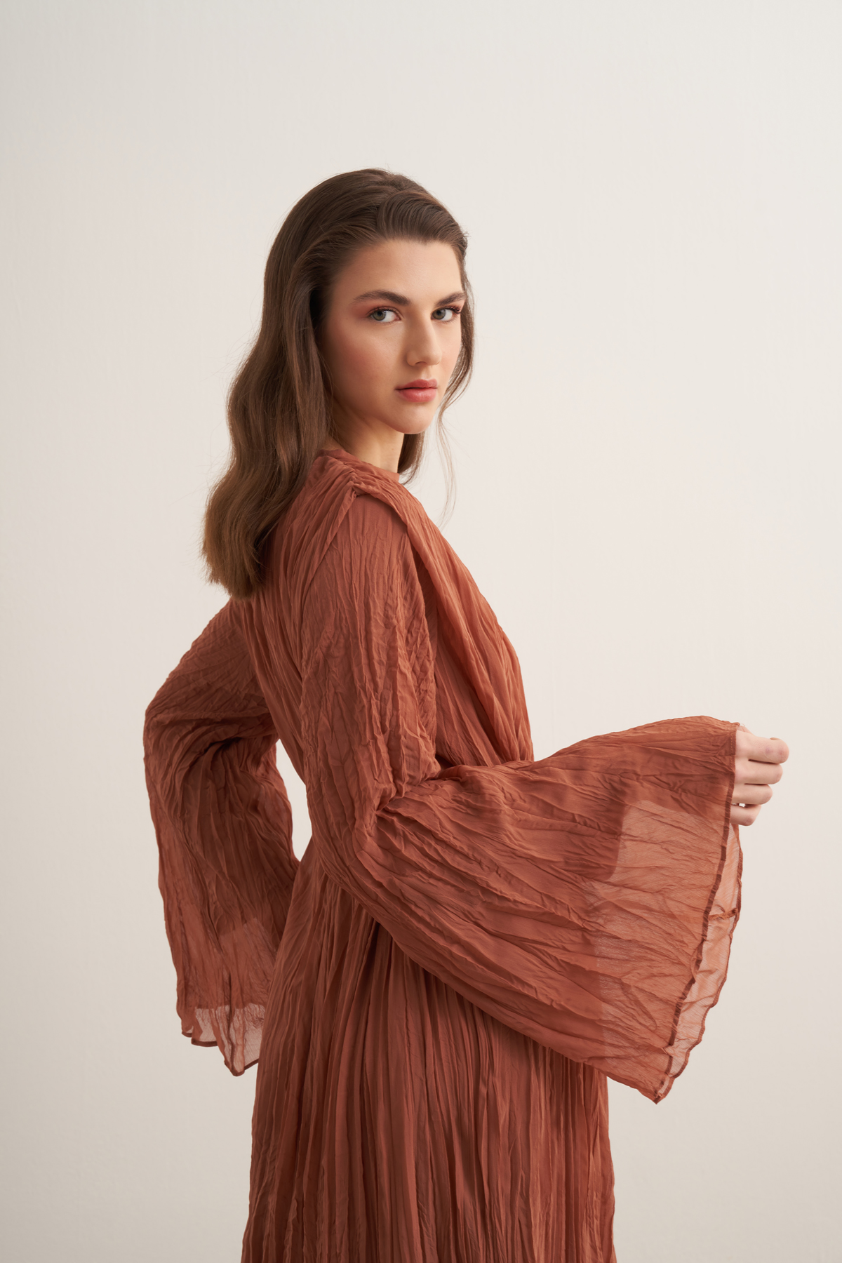 Fouzia Crush Chiffon Dress