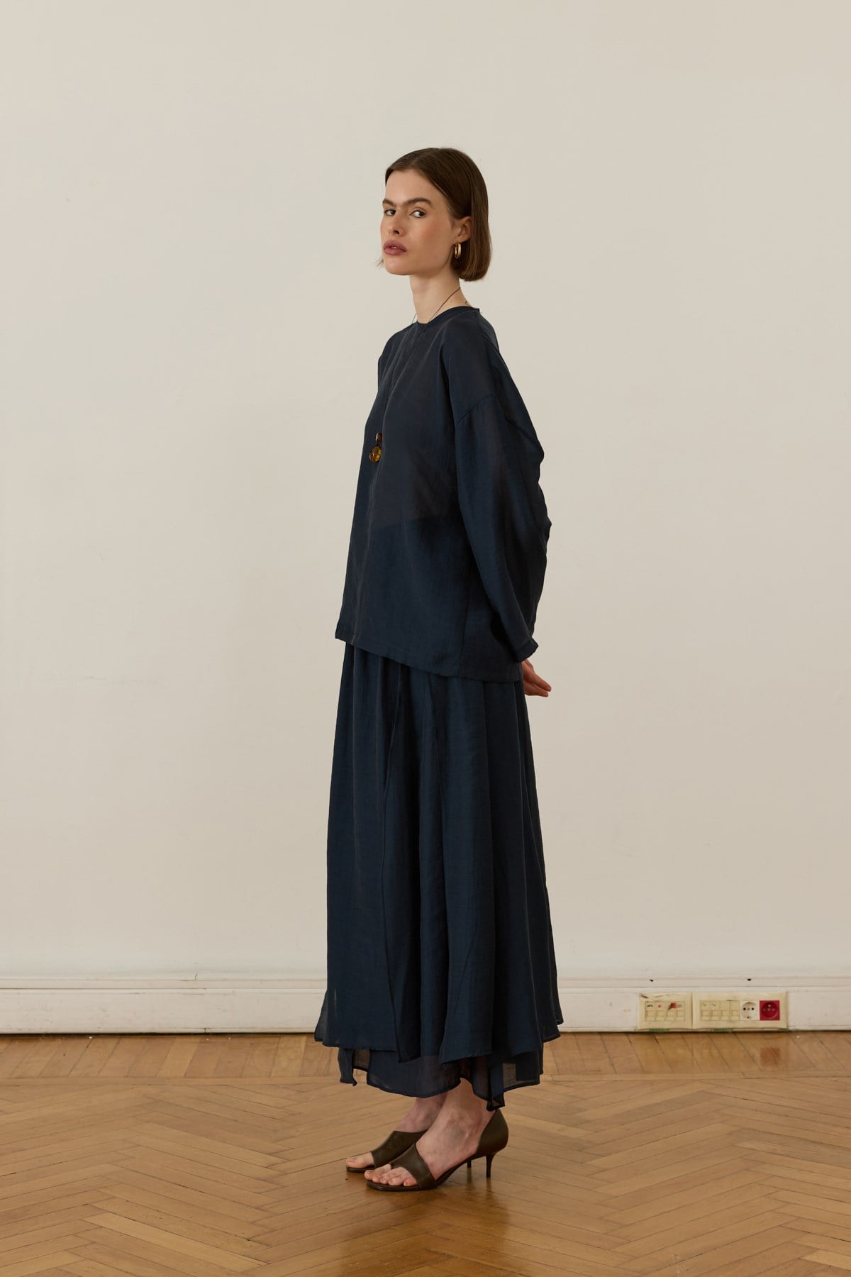 Giada Asymmetric Panel Skirt Set