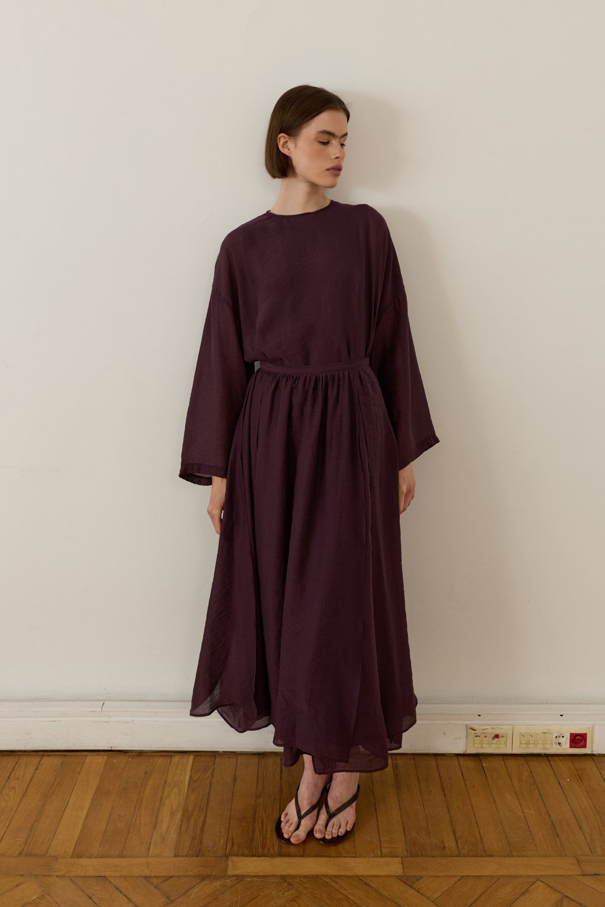 Giada Asymmetric Panel Skirt Set