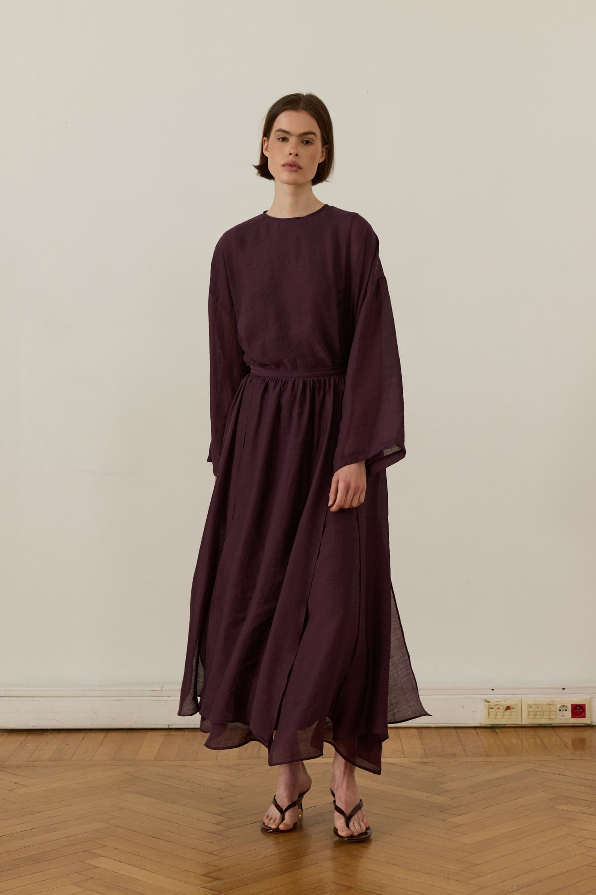 Giada Asymmetric Panel Skirt Set