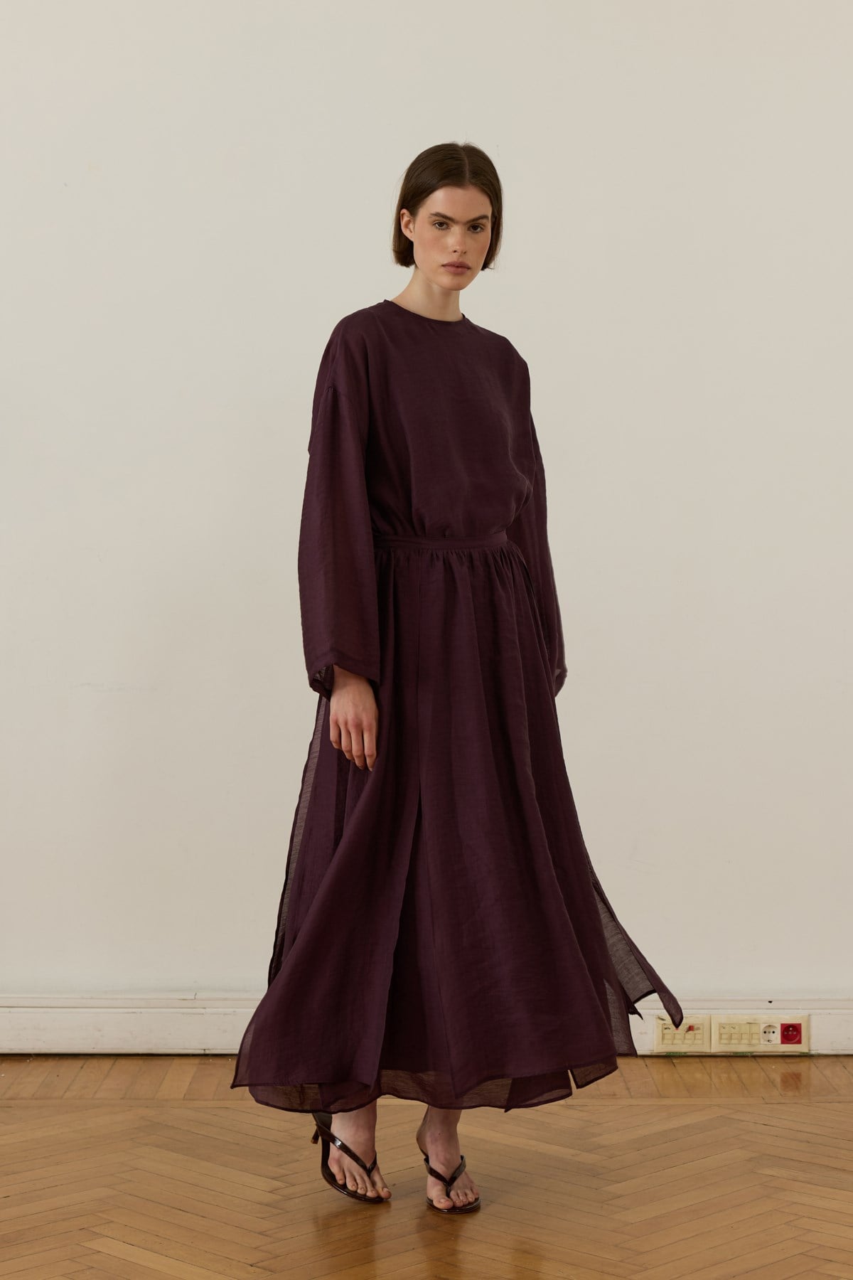 Giada Asymmetric Panel Skirt Set