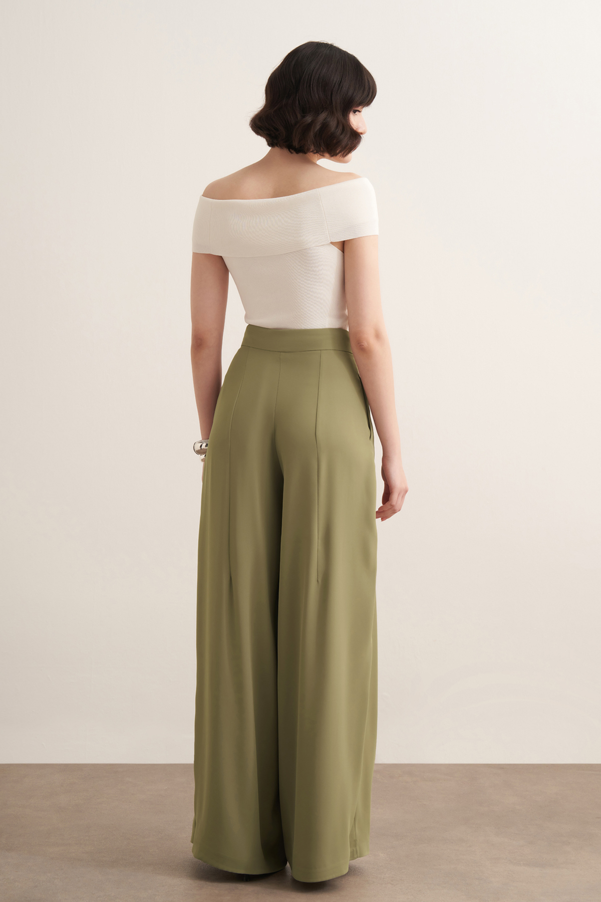 Leona Ruffled Wide Leg Trousers
