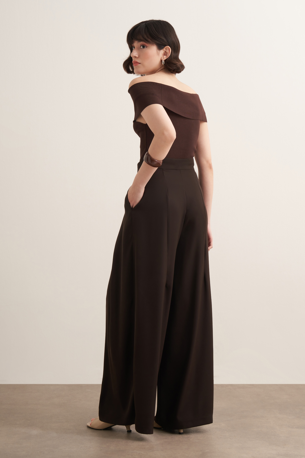 Leona Ruffled Wide Leg Trousers