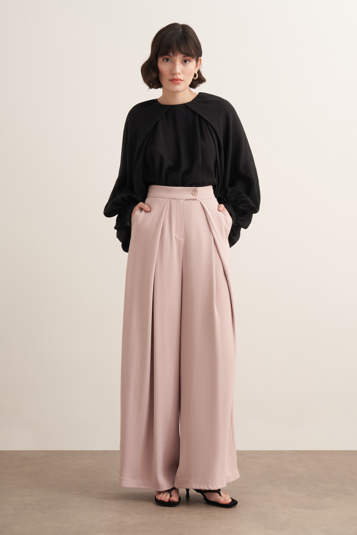 Leona Ruffled Wide Leg Trousers