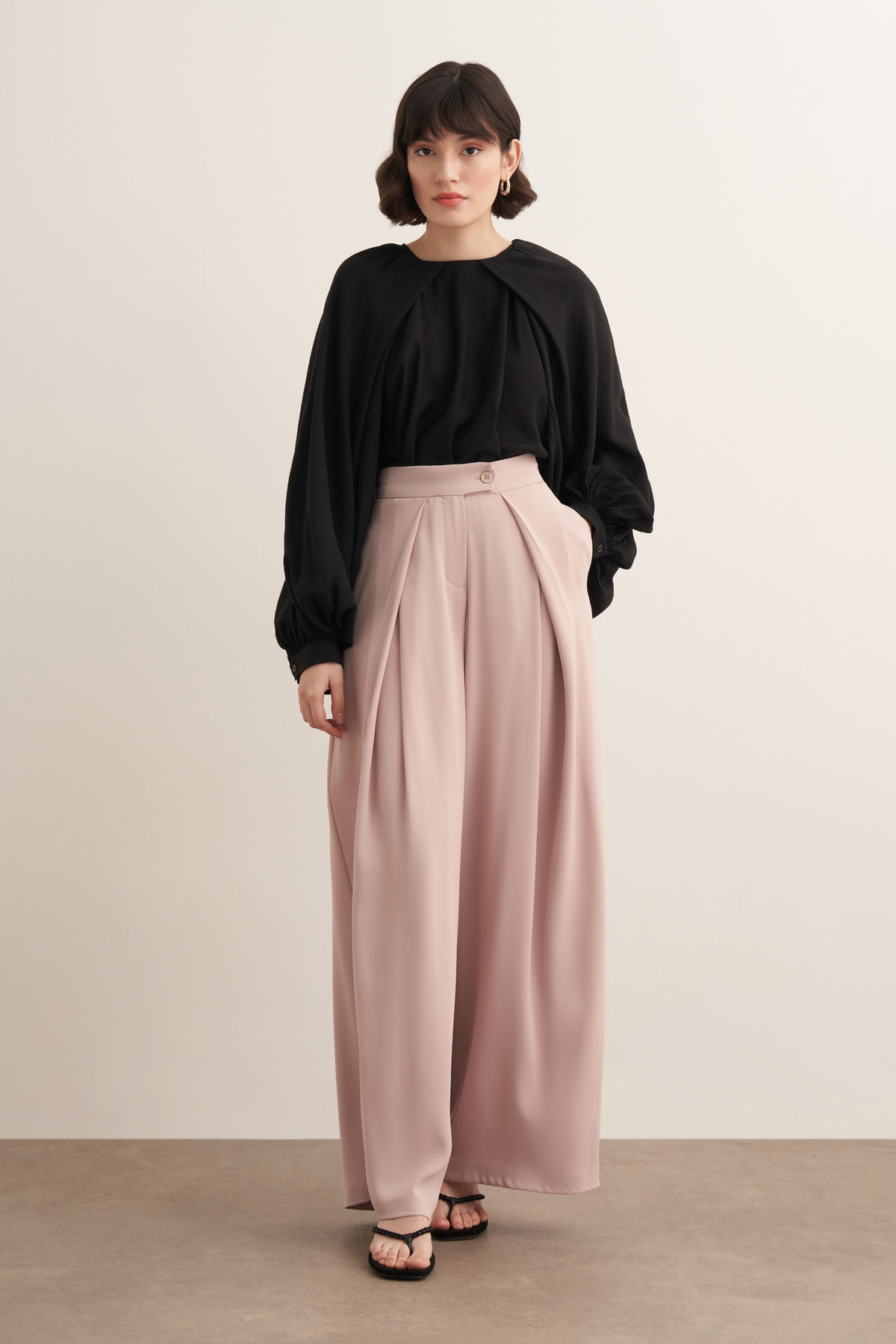 Leona Ruffled Wide Leg Trousers