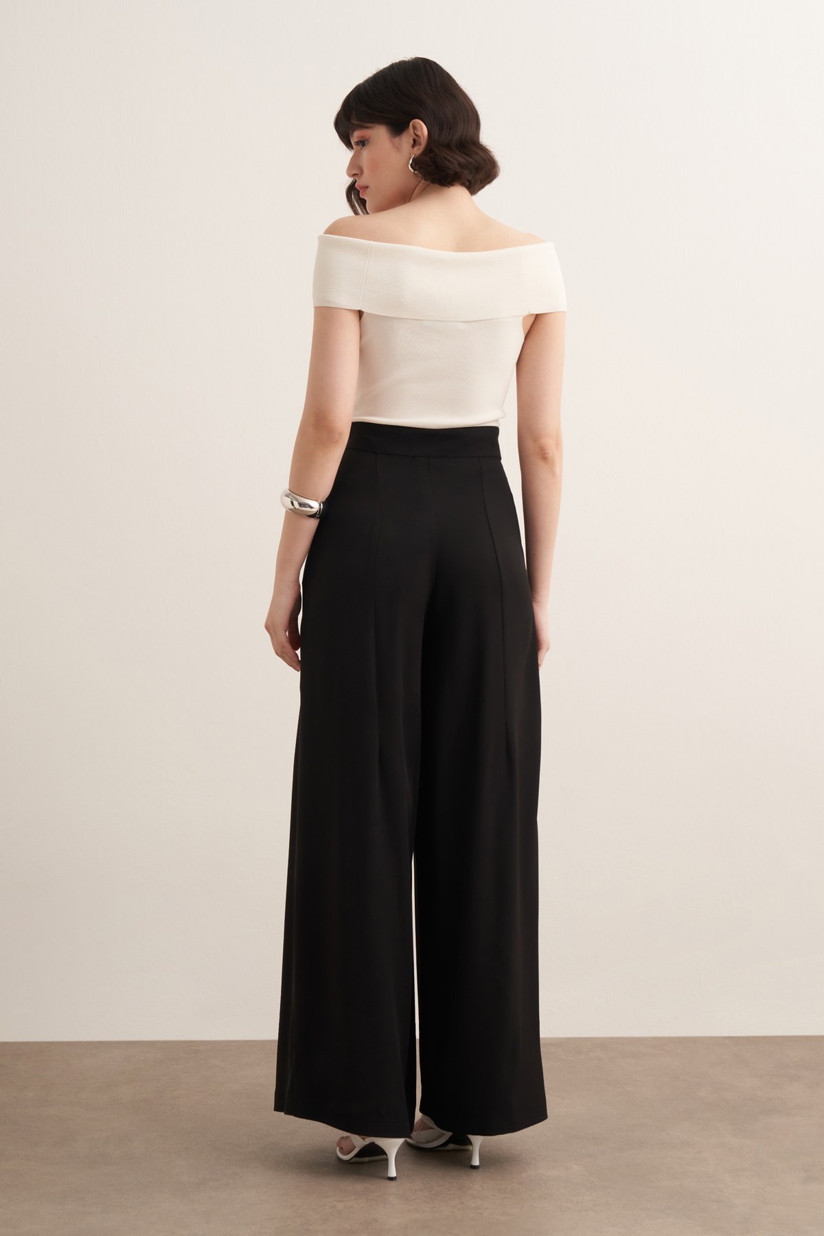 Leona Ruffled Wide Leg Trousers