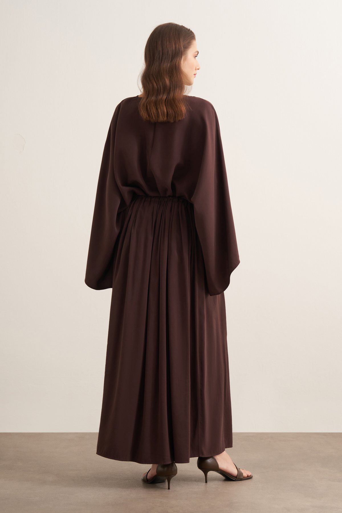 Noor Gathered Skirt Cupra Set