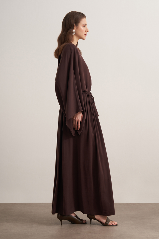 Noor Gathered Skirt Cupra Set