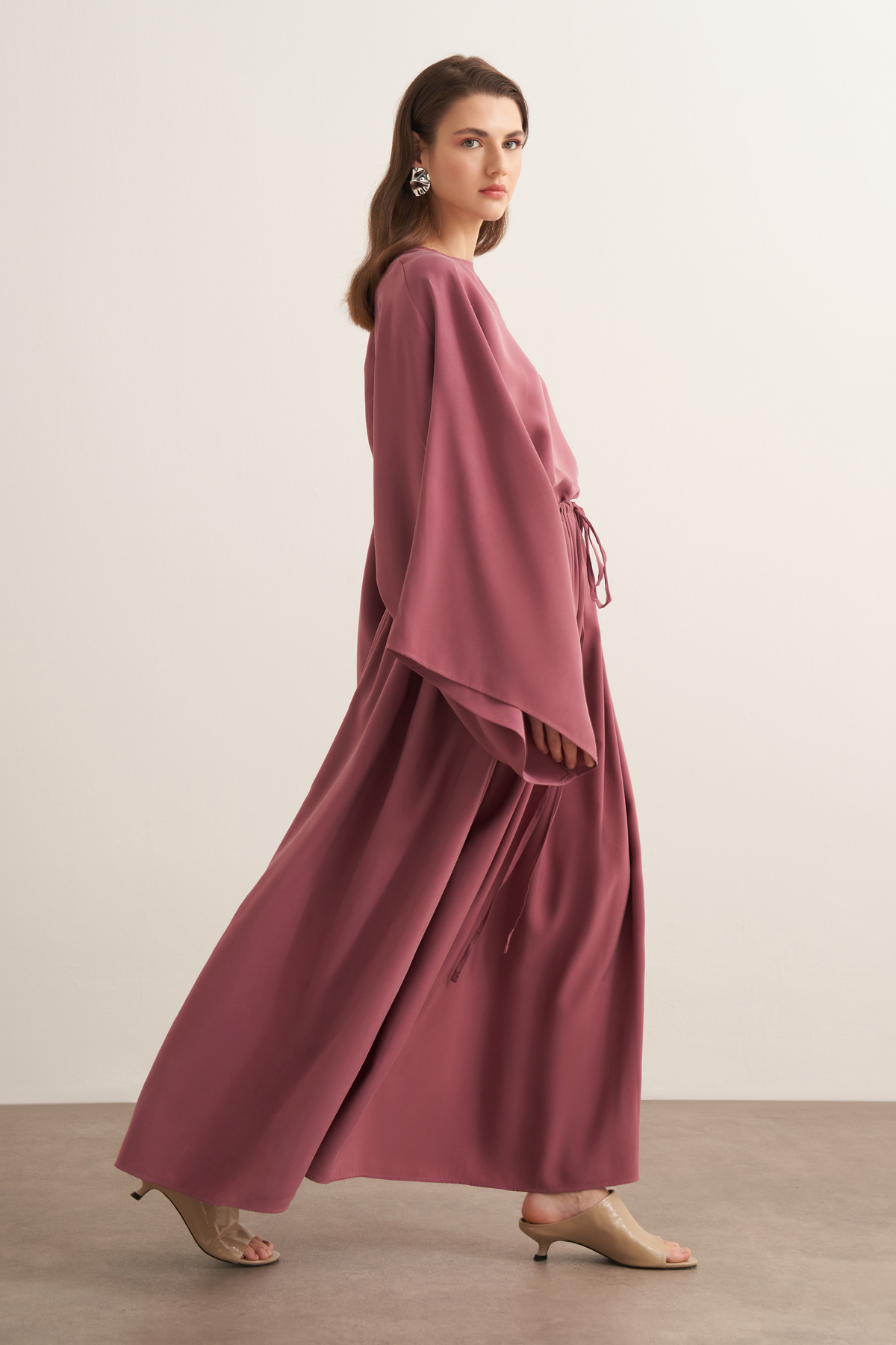 Noor Gathered Skirt Cupra Set