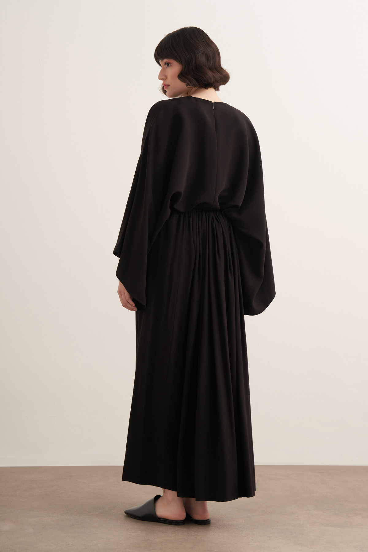 Noor Gathered Skirt Cupra Set