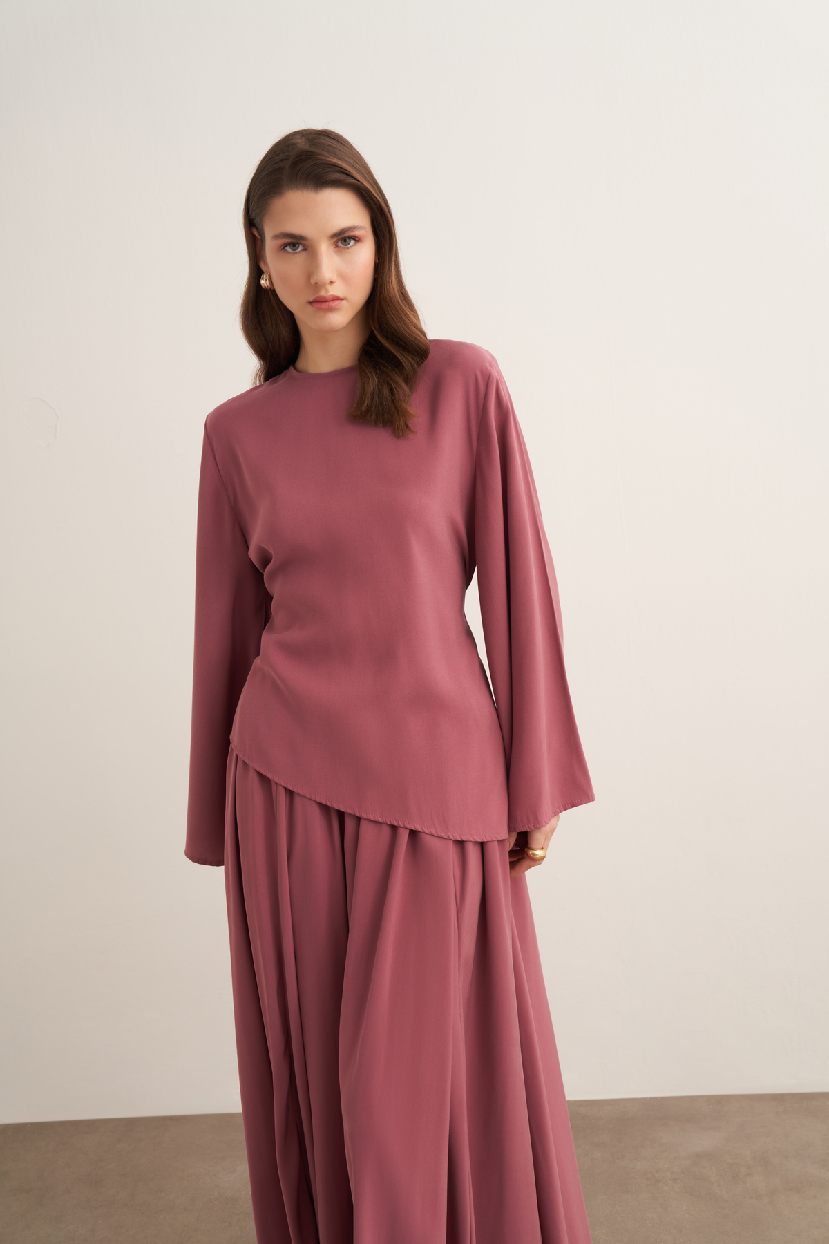 Raya Cupra Suit with Tie-Up Detail Skirt