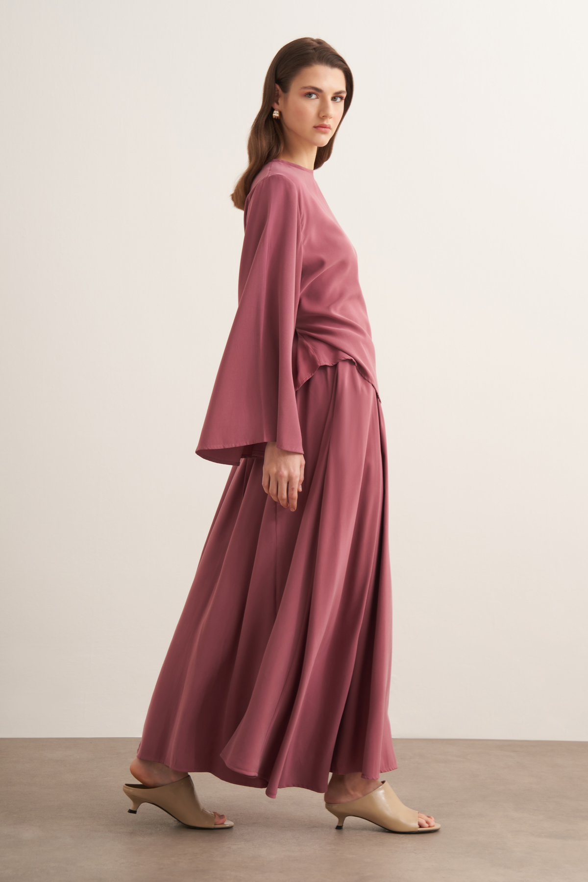 Raya Cupra Suit with Tie-Up Detail Skirt