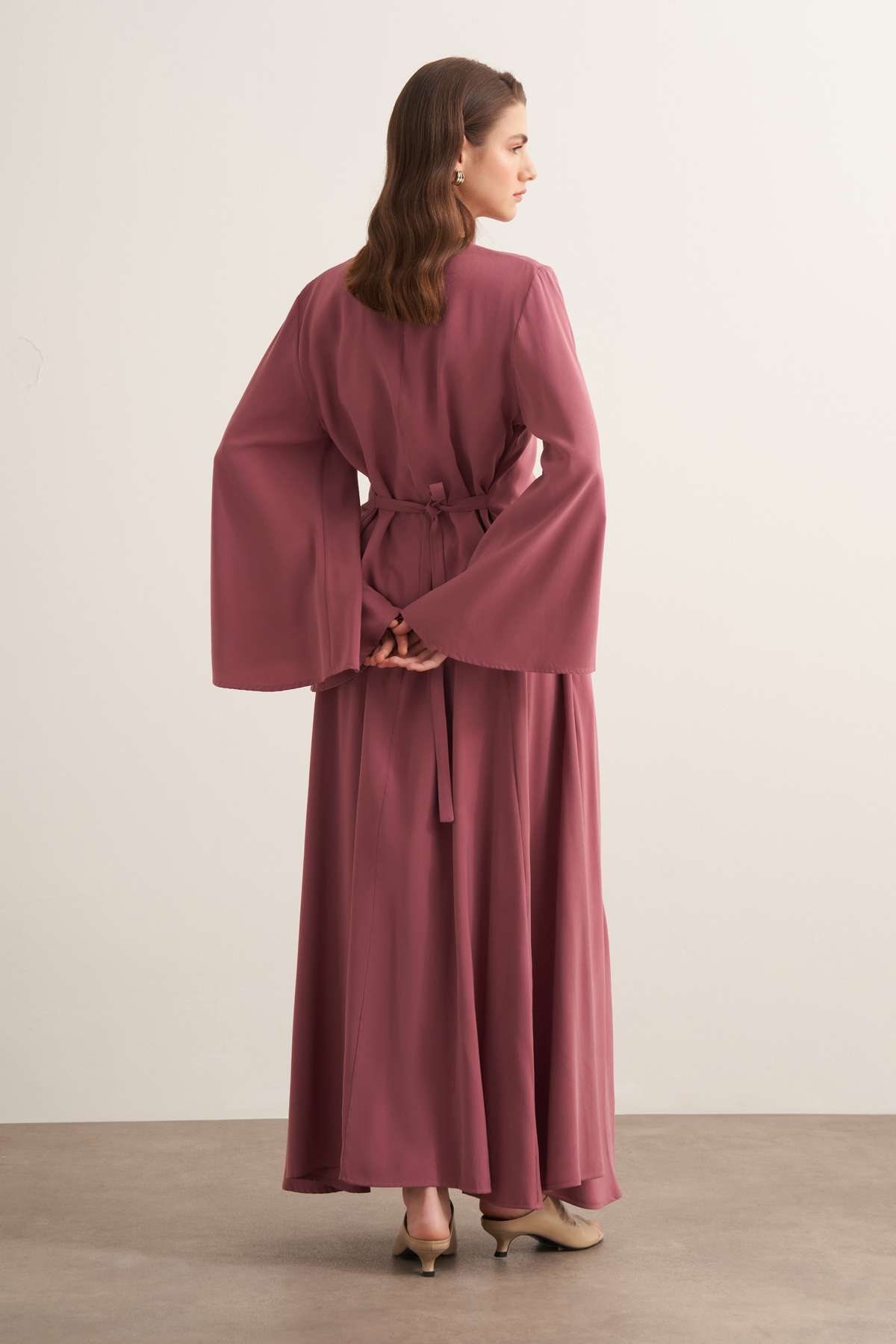 Raya Cupra Suit with Tie-Up Detail Skirt