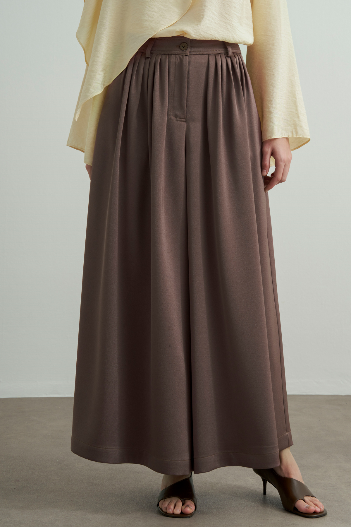 Rimas Pleated Wide Leg Trousers